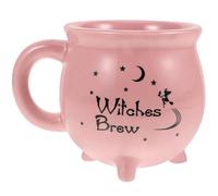 NIYANGLE Tasse à Café de Chaudron en Céramique Rose 450ml pour Maison et Café Design Délicat et Couleur Vive pour Thé