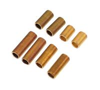 NIYANGLE Tige FiletéE Creuse En Laiton Doré Pour Lampe Lot De 8 PièCes 3Cm X 1Cm Tube Fileté Laiton Pour RéParation Et CréAtion De Luminaires