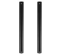 NIYANGLE Tiges d'extension pour ventilateur de plafond 2pcs noir, rallonges universelles en fer 50 cm, compatibilité avec adaptateur, pour chambre et bureaux