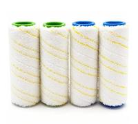 NIYATA 4 Rouleaux de Rechange pour Kärcher FC7 FC5 FC3 FC3D EWM2, Compatibles 2.055-006.0/2.055-007.0, Rouleaux de Remplacement pour Kärcher, Brosses Nettoyage Sol, Accessoires Pièces(4PCS)