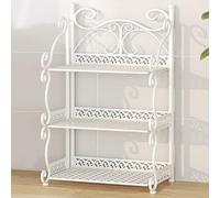 Nizer Armoire de rangement étroite en métal pliable à 3/4/5 niveaux sans assemblage pour chambre à coucher, salon, bureau à domicile - Blanc 65 cm