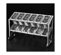 Nizer Étagère à épices extensible - Étagère de rangement à condiments de cuisine à 2/3 niveaux pour garde-manger, assaisonnement et distributeur de sauces, support de confiture, récipient alimentaire