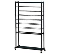 Nizer Support de papier cadeau en métal avec roulettes, chariot Sto pour salle d'artisanat, écharpe et serviette, couture et nizat