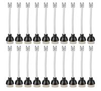 Nizirioo Lot de 20 douilles GU10 en céramique avec fil de 15 cm, protection contre les incendies, 0,75 mm² Diamètre du câble, Douille LED pour spots et lampes