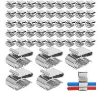Nizirioo Lot de 50 clips de câble photovoltaïque pour panneau solaire photovoltaïque Clips de câble pour le montage du système Installation Gestion des câbles