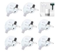 Nizirioo Lot de 8 fiches Schuko : fiche 230 V, fiche Schuko pour l'extérieur, fiche de contact de protection avec douille de protection anti-torsion, fiche coudée étanche pour l'extérieur
