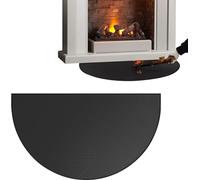 Nizirioo Plaque de Protection Anti-Étincelles pour Poêle à Cheminée, Tapis Ignifuge Semi-Circulaire 50 x 80 cm, Protection de Sol pour Cuisinière