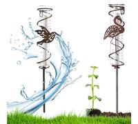 Nizirioo Pluviomètre de jardin en verre - Outils de mesure - Pluviomètre - Pluviomètre - Pluviomètre en métal - Oiseau - Avec échelle claire - Pour jardin, pelouse, terrasse