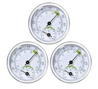 Nizirioo Thermomètre hygromètre analogique 2 en 1 : 3 pièces, thermomètre et hygromètre pour bébé, maison, garage, salon, bureau, diamètre 58 mm