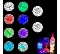 Niziroo LED Sous-Verres Autocollants Lumineux - 10 Pièces, 7 Couleurs pour Café, Thé, Bière, Tasses