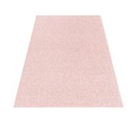 Nizza tapis poils court bouclé rectangle 120x170cm rose