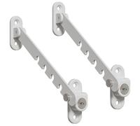 NJCXOLA 2 Pièces Entrebâilleur de Fenêtre à Battant, Entrebailleur Fenetre Limiteur Ouverture Fenetre avec Vis, Reglable Entrebailleur Fenetre Sans Perçage,Convient pour Régler l'angle des Fenêtre