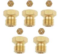 NJCXOLA 5 Pièces Gicleur gaz Butane Universels, Injecteur de Gaz Gicleur Bouteille Kit de Conversion, GPL Bouteille Gicleur Brûleur pour Cuisinière à Gaz de Brûleur au Propane