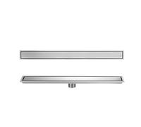 NJDQFA Rectangle Bonde Douche,Siphon De Sol avec Filtre À Cheveux,Réglable Le 2En1 Carreler Caniveau,Drainage Intermédiaire,Brushed,10 * 70cm