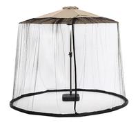 Njidher Filet de Parasol de Patio,Filet Anti-Insectes en Polyester - Accessoire de Parapluie de Patio Rond pour marché extérieur, Porte à Double Fermeture éclair, Base remplissable