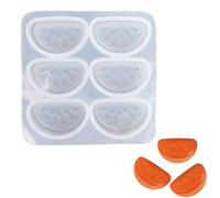 Njidher Moules Chocolat Silicone, Moules à bonbons Plateaux à glaçons, Moule à bonbons en tranches d'orange avec ours en peluche à 6 cavités, moules en silicone antiadhésifs pour chocolat
