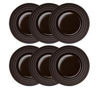 NJRD Assiette Lines Ø27 cm Lot de 6 Marron