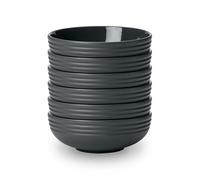 NJRD Bol Lines Ø16 cm Lot de 6 Gris foncé