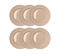 NJRD Petite assiette Lines Ø21 cm Lot de 6 Beige