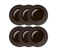 NJRD Petite assiette Lines Ø21 cm Lot de 6 Marron