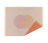 NJRD Plaid en coton Circles 130x185 cm Blanc nature
