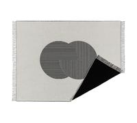 NJRD Plaid en coton Circles 130x185 cm Noir