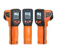 NJTY T600 Thermomètre infrarouge portable Température de chaleur pour testeur de cuisson Four à pizza Grill et moteur - Lecture de température de surface laser Orange