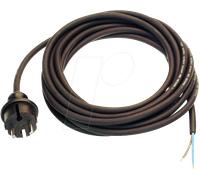 NKBK H05VV 2M1,5 - Câble d'alimentation, 2 m, H05VV-F 3G 1,5 mm²