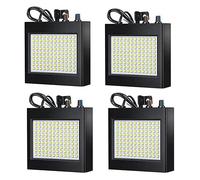 NKBSDKM 4 LumièRes Stroboscopiques Blanches 108 Ampoules LED Lumineuses LumièRes de FêTe pour Salle de FêTe ScèNe Danse Anniversaire DJ Bar Spectacle Prise UE