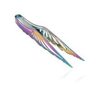 NKlaus 23cm Pince à encens Ailes d'ange multicolore Pince à charbon en acier inoxydable Accessoires pour fumage 11484