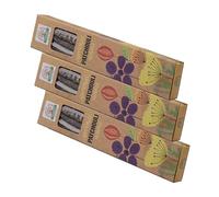 NKlaus 3X Bâtonnets d'encens au patchouli - 90g d'encens roulé à la main, Masala-Incense d'Inde, terreux, sensuel et apaisant, traditionnel et végétalien