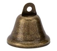 NKlaus Cloche Space Clearing en Fer 3,5x3,7cm Son teinté Bronze Cloche de Noël 1210