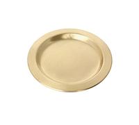 NKlaus Dessous de plat Ø 11cm Aluminium Or rond Sous-plat Décoration brossé pour bougies Bougies à bouts de chandelles Baptême Mariage Lave-vaisselle 2853