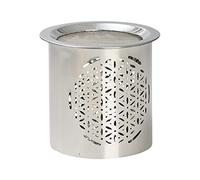 NKlaus Encensoir Acier argenté Brillant Hauteur : 8cm Mode de Fonctionnement Bougie à Chauffe-Plat avec Tamis pour encens 10916
