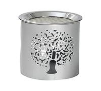 NKlaus Encensoir Fer Argent Mat Hauteur : 6cm Mode de Fonctionnement Bougie à Chauffe-Plat avec Tamis pour encens 10904