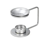 NKlaus Encensoir Fer argenté Hauteur : 8,5cm réglable en Hauteur avec Bougie à Chauffe-Plat pour encens 10943