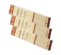 NKlaus Goloka Chandan Lot de 3 bâtonnets d'encens en bois de santal d'Inde, naturels et roulés à la main, 45 g, pour méditation, yoga, rituels et détente