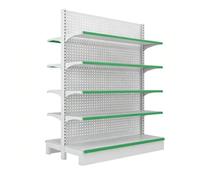 NKSTRWR Gondole De Présentation pour Magasin (4 Ou 5 Niveaux)-Rayonnage Double Face pour Commerce avec Étagères Réglables-Montage par Emboîtement sans Outils(Main Frame,L*W*H:120 * 78 * 165CM)