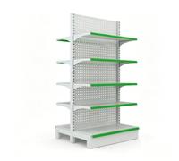 NKSTRWR Gondole De Présentation pour Magasin (4 Ou 5 Niveaux)-Rayonnage Double Face pour Commerce avec Étagères Réglables-Montage par Emboîtement sans Outils(Sub-Frame,L*W*H:100 * 78 * 195CM)