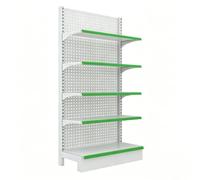 NKSTRWR Gondole De Présentation pour Magasin (4 Ou 5 Niveaux)-Rayonnage Double Face pour Commerce avec Étagères Réglables-Montage par Emboîtement sans Outils(Main Frame,L*W*H:100 * 40 * 165CM)