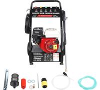 NL 150 - Nettoyeur haute pression à essence - 7,5 CV - 3 400 tr/min - Moteur monocylindre 4 temps refroidi par air - Démarrage à lanceur - 5 buses - Noir/Rouge