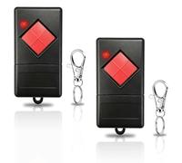 NLDZGA Télécommande pour Porte de Garage 40,685MHz Compatible avec Dickert MAHS40,MAHS40-01,MAHS40-04,1 Canaux Émetteur Portatif de Remplacement pour Porte de Garage avec 10 Interrupteurs DIP (2 Pack)