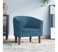 NLQMSU Fauteuil Cabriolet Velours Bleu Foncé, Chaise d'Appoint Rembourrée | Velours doux, cadre bois pin, assise rembourrée, capacité 110 kg, style moderne