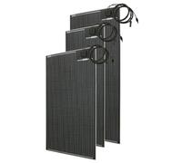 NLS Panneau solaire plat, 100 W, noir, monocristallin, 120 x 46 x 0,4 cm, 3,6 kg, connecteur MC4