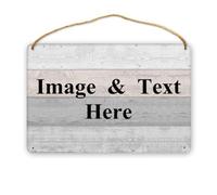 NLWQEKV Panneau en bois personnalisé, plaque de porte personnalisée, plaque en bois personnalisée pour la maison, le jardin, l'extérieur de la ferme, panneau en bois à suspendre avec nom personnalisé