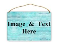 NLWQEKV Panneau en bois personnalisé, plaque de porte personnalisée, plaque en bois personnalisée pour la maison, le jardin, l'extérieur de la ferme, panneau en bois à suspendre avec nom personnalisé