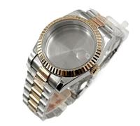 NMASDUYPU Bracelet présidentiel étanche, boîtier cannelé et incurvé de 36 mm ou 40 mm for montres NH34, NH35, NH36, NH38, NH39, NH70 et NH72, mouvement ETA 2824.(Silver Rose B1,40mm ETA2824 PT5000)