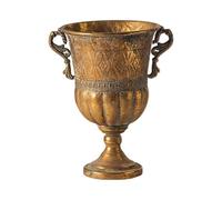 NMFLAB Vase urne pour centre de table de mariage - Vase en métal doré - Pots décoratifs rustiques décoratifs