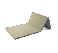 NMGBRDM Matelas Traditionnel Japonais Tatami avec Herbe de Pointe Verte Naturelle, Tapis de Portable à 4 Fois, Tissu Confortable et Respirant pour Le Lit/Méditation/Yoga(Size:100x200x3.5cm)