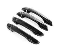 NMJLQW Décoration extérieure Autocollant Noir Brillant De Garniture Poignée Porte Voiture, Accessoires Style Pour Proace Pour Verso 2016 - 2022(Black no sensors)